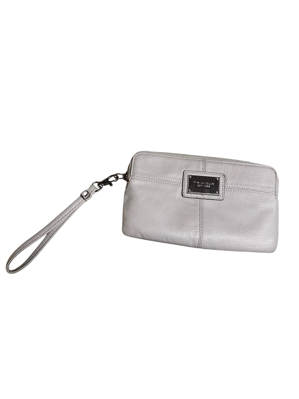 Tignanello Genuine Leather Wristlet Wallet Divider Organizer Outer Pocket Beige